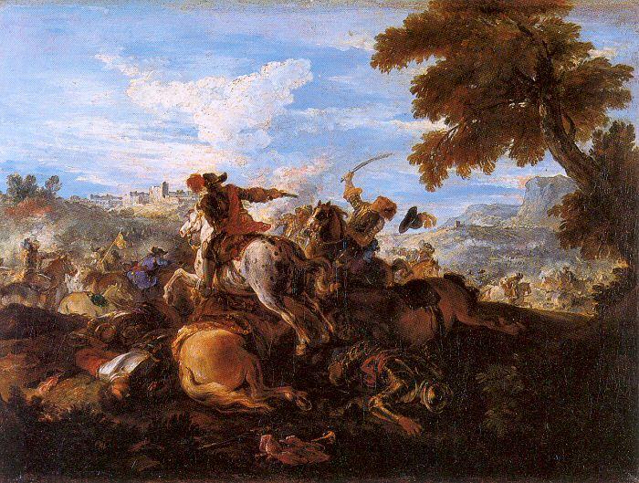 Parrocel, Joseph Cavalry Battle oil painting picture